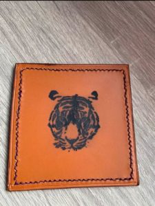 Leather craft, Tiger Coaster